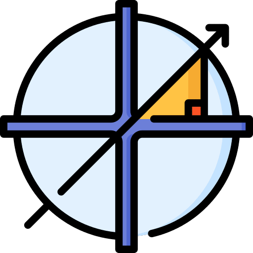 Quadrant calculation science education icon