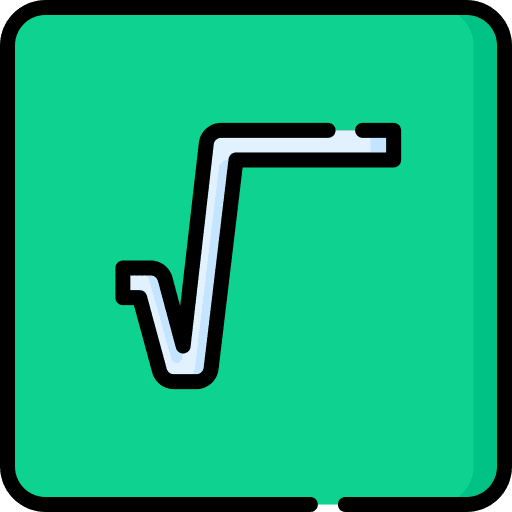 Square root education mathematics calculation icon