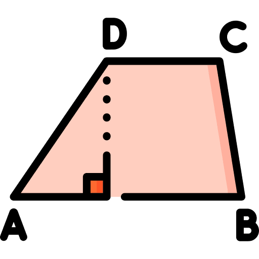 Trapezium calculation geometry mathematics icon