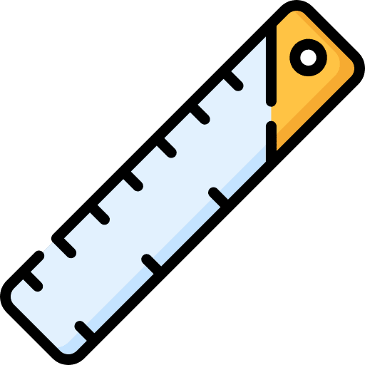 Ruler measuring ruler education icon