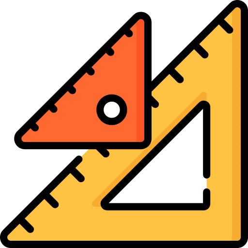 Set square ruler set square education icon