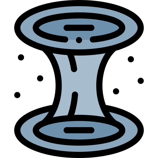 Black hole education space hole icon
