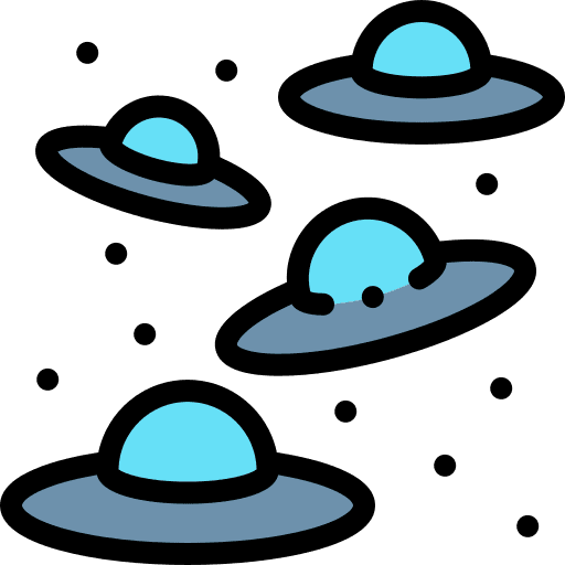 Invitation science fiction transport spaceship icon