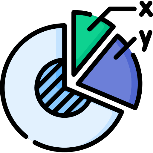 Pie chart maths pie chart calculation icon