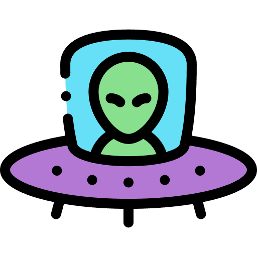 Ufo spaceship extraterrestrial alien icon