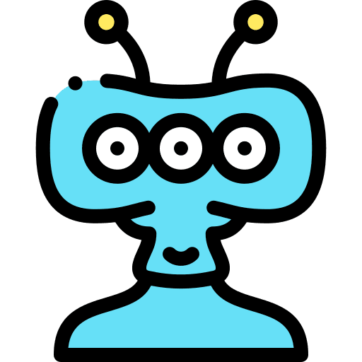 Alien nature universe galaxy icon