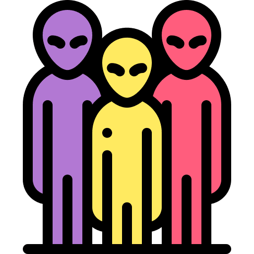 Aliens universe outer space galaxy icon