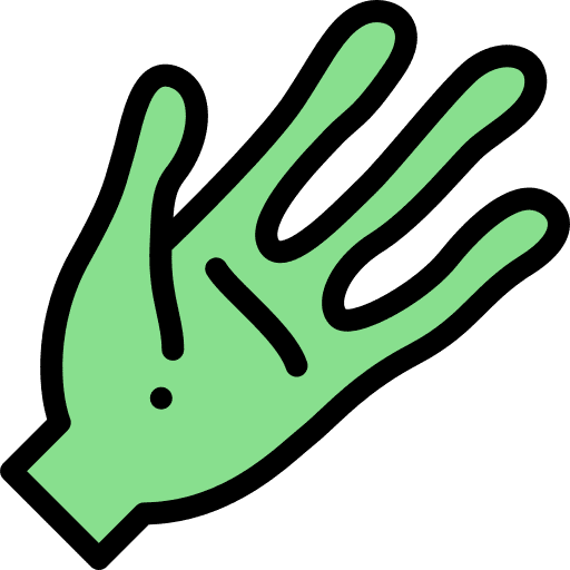 Hand alien outer space hand icon