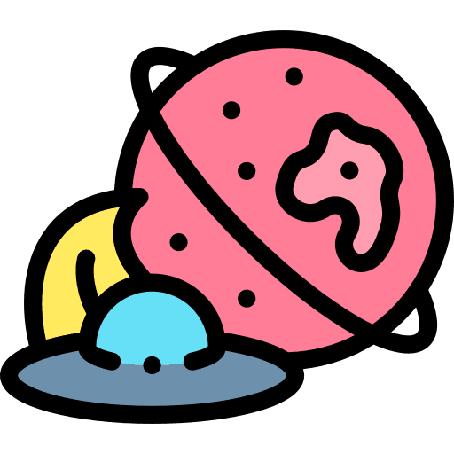 Ufo extraterrestrial nature transport icon