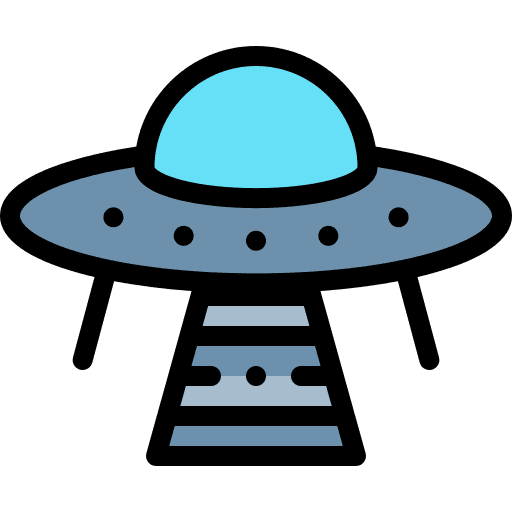 Ufo transportation extraterrestrial science fiction icon