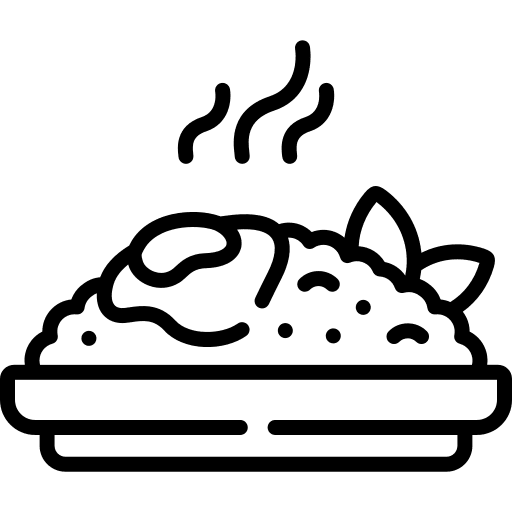 Fried rice meal food and restaurant rice icon