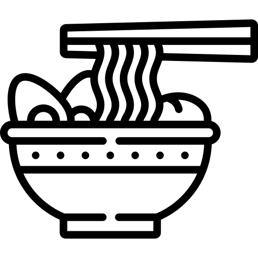 Ramen bowl chinese food food and restaurant icon