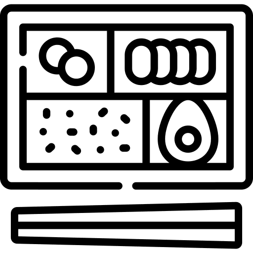 Bento food japanese asian icon