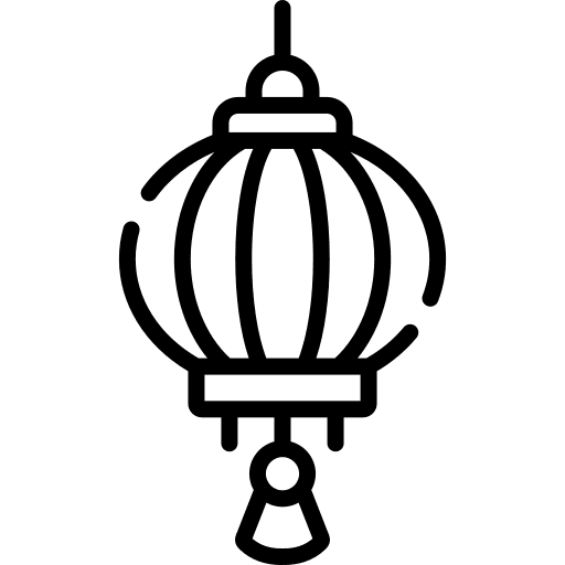 Chinese lantern lamp light asian icon