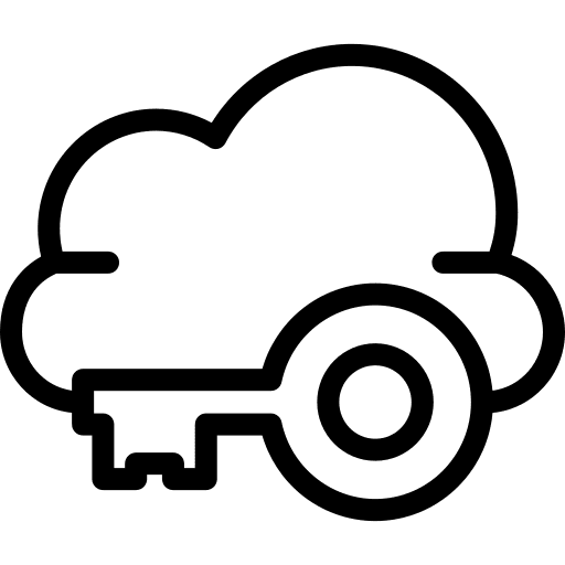 Key multimedia cloud computing single sign on icon