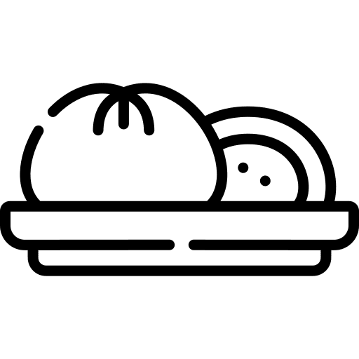 Meat bun asian food traditional icon