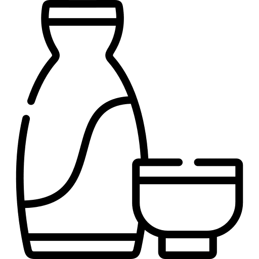 Sake drinking food and restaurant chinese icon