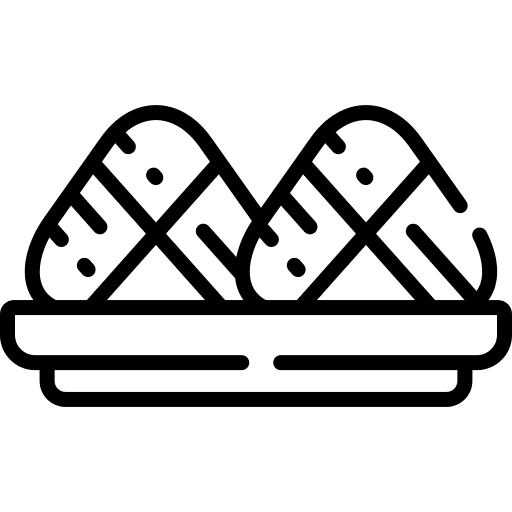 Zongzi oriental asian food and restaurant icon