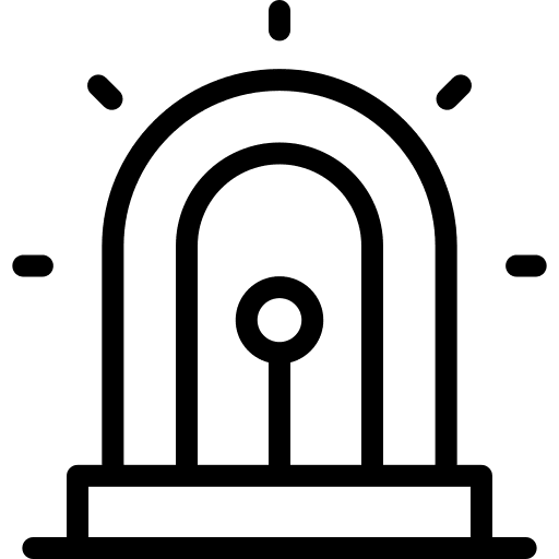 Alarm flashlight alert urgent icon