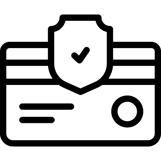 Credit card safety credit card security icon