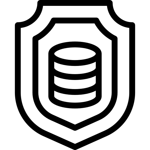 Database padlock online locked icon