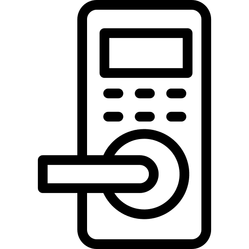 Door lock door lock security key card icon