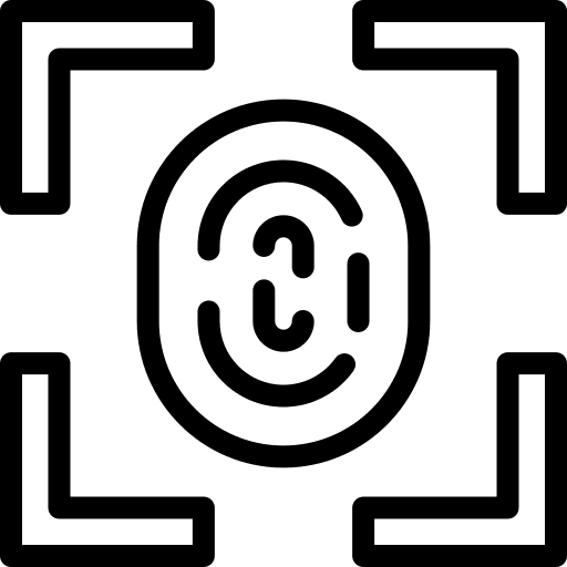 Fingerprint scanner fingerprint scanner authentication security icon