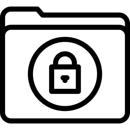 Folder security folder protection icon
