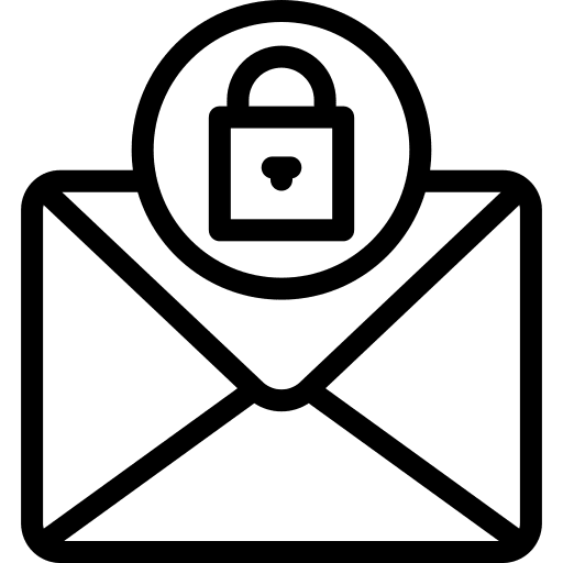 Lock email envelope security icon