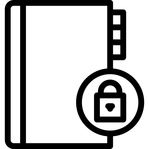 Agenda bookmark security address book icon