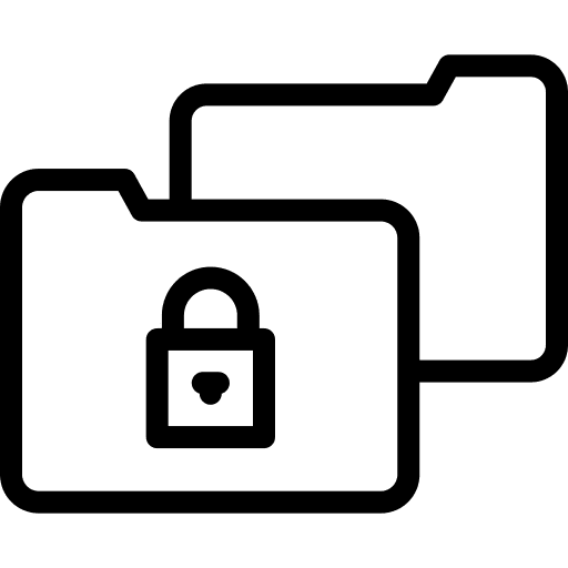 Folder file storage security folder icon