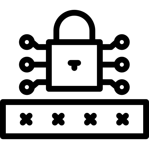 Padlock online information security protection icon