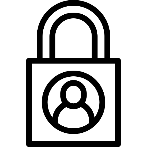 Padlock protection safety security icon