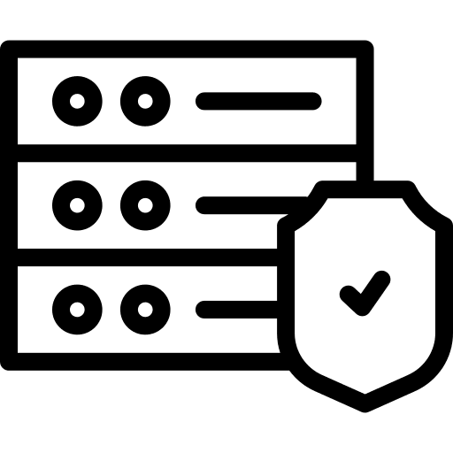 Server data quality locked online icon