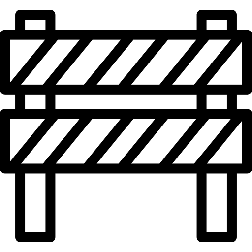 Traffic sign construction and tools traffic barrier signaling icon