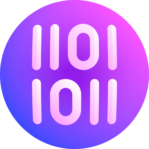 Binary code break message security icon