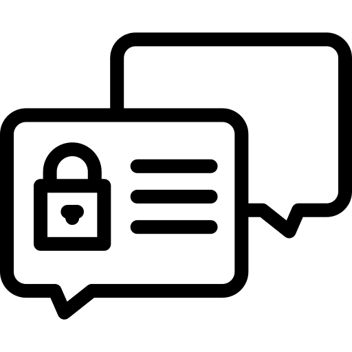 Chat padlock online locked icon