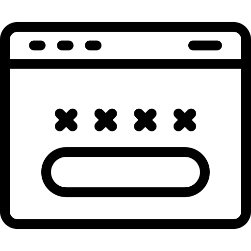 Window padlock locked online icon