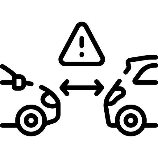 Distance accident distance car icon