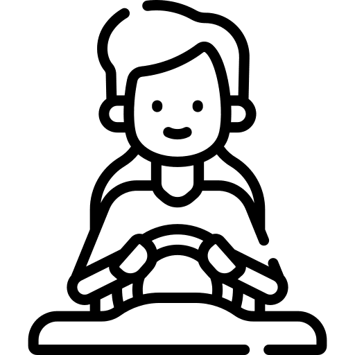 Driver man driving school people icon