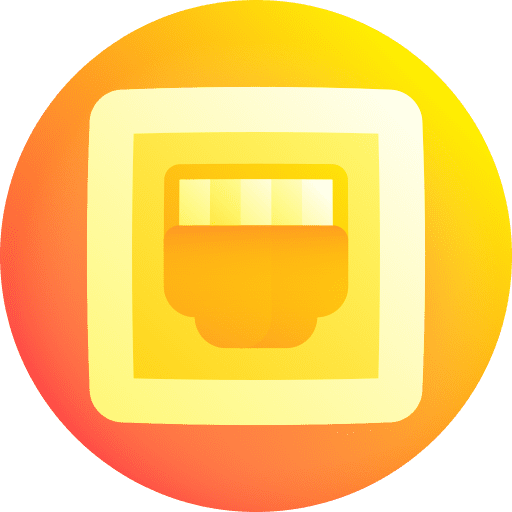 Port computer technology connection icon