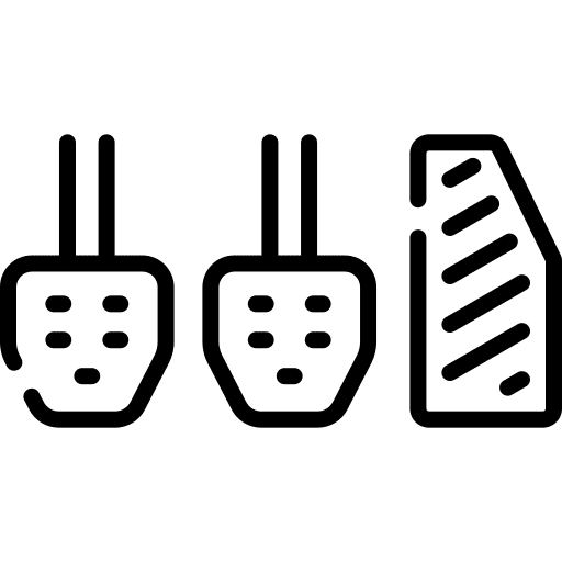 Car pedals accelerator break brake icon
