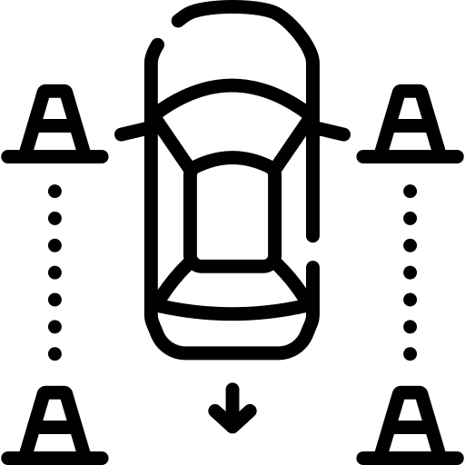 Parking cones parking transportation icon