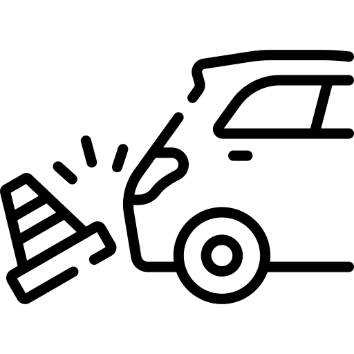 Risk transportation traffic sign driving school icon