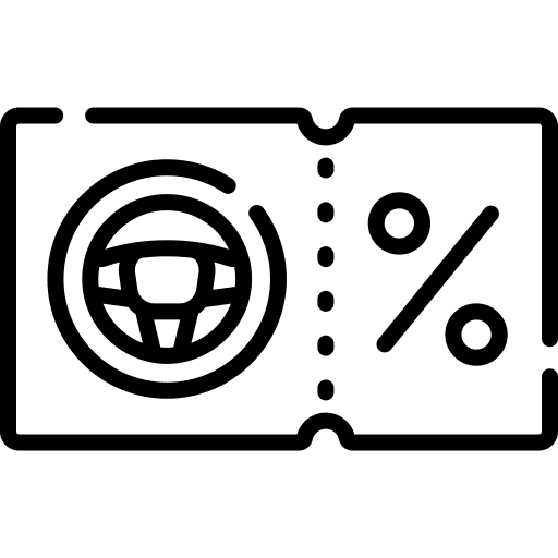 Discount steering wheel coupon sales icon