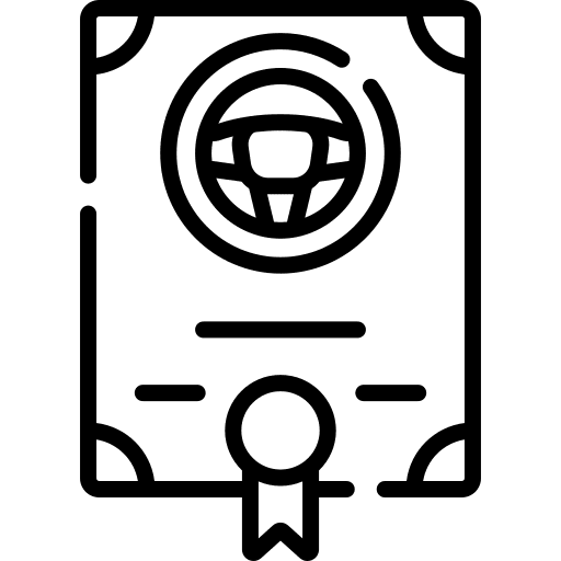 Driving license files and folders identification driving license icon