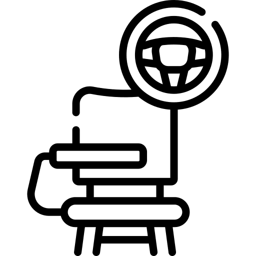 Driving school driving school steering wheel driving lessons icon