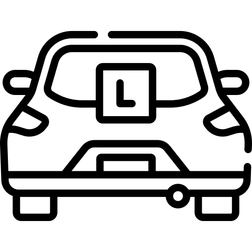 Learner signs driving school learner icon