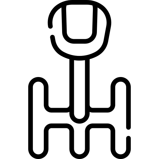 Manual transmission automobile transportation vehicle icon