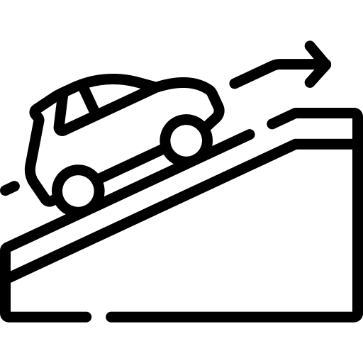 Road learning driving school up icon